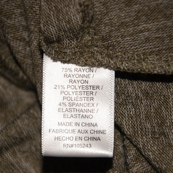 BOBEAU Olive Green Twist-Front Sweater sz L [D5] - Picture 6 of 8